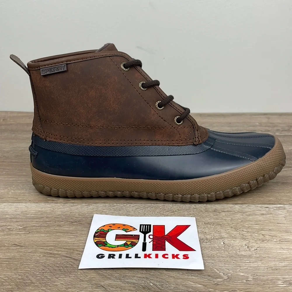 Men’s Sperry Breakwater Boot Memory Foam Brown/Navy - Picture 1 of 5